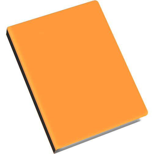 Softcover Haftnotiz-Set Mina , kürbisorange / schwarz, Papier, 10,50cm x 0,60cm x 7,50cm (Länge x Höhe x Breite), Bild 2