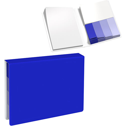 Softcover Haftnotiz-Set Stacey , blau, Papier, 10,60cm x 1,00cm x 7,60cm (Länge x Höhe x Breite), Bild 1