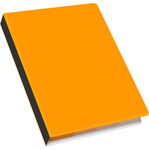 Softcover Haftnotiz-Set Stacey , kürbisorange / schwarz, Papier, 10,60cm x 1,00cm x 7,60cm (Länge x Höhe x Breite), Bild 2