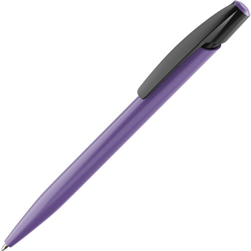 BIC® Media Clic Kugelschreiber Siebdruck , BiC, violett / schwarz, Kunststoff, 14,70cm x 1,30cm (Länge x Breite), Bild 1