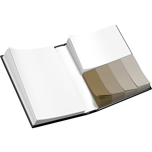 Hardcover Haftnotiz-Set Ana , schwarz / gold, Papier, 10,50cm x 1,50cm x 7,50cm (Länge x Höhe x Breite), Bild 3