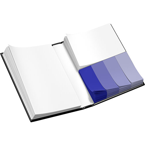 Hardcover Haftnotiz-Set Ana , schwarz / blau, Papier, 10,50cm x 1,50cm x 7,50cm (Länge x Höhe x Breite), Bild 3