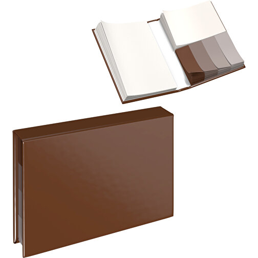 Hardcover Haftnotiz-Set Ana , dunkelbraun, Papier, 10,50cm x 1,50cm x 7,50cm (Länge x Höhe x Breite), Bild 1