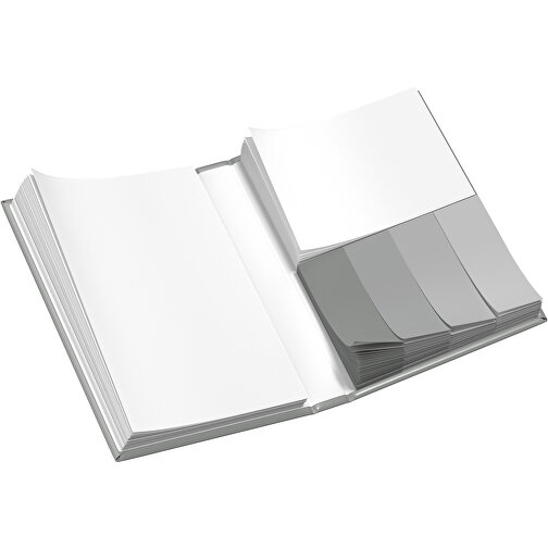 Hardcover Haftnotiz-Set Ana , grau / schwarz, Papier, 10,50cm x 1,50cm x 7,50cm (Länge x Höhe x Breite), Bild 3