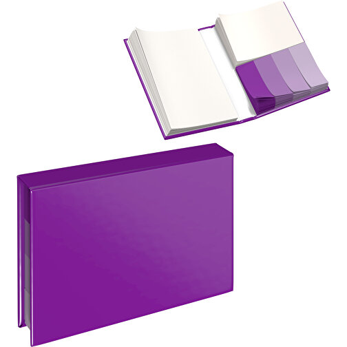 Hardcover Haftnotiz-Set Ana , dunkelmagenta, Papier, 10,50cm x 1,50cm x 7,50cm (Länge x Höhe x Breite), Bild 1