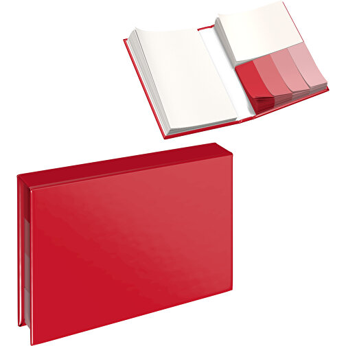 Hardcover Haftnotiz-Set Ana , dunkelrot, Papier, 10,50cm x 1,50cm x 7,50cm (Länge x Höhe x Breite), Bild 1