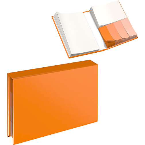 Hardcover Haftnotiz-Set Ana , gelborange, Papier, 10,50cm x 1,50cm x 7,50cm (Länge x Höhe x Breite), Bild 1