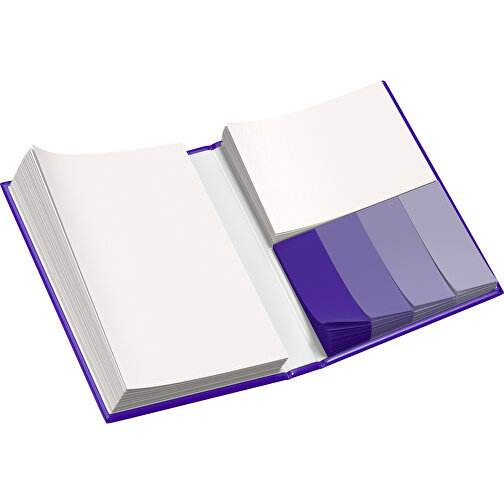 Hardcover Haftnotiz-Set Steffen , violet / schwarz, Papier, 10,50cm x 1,80cm x 7,50cm (Länge x Höhe x Breite), Bild 3