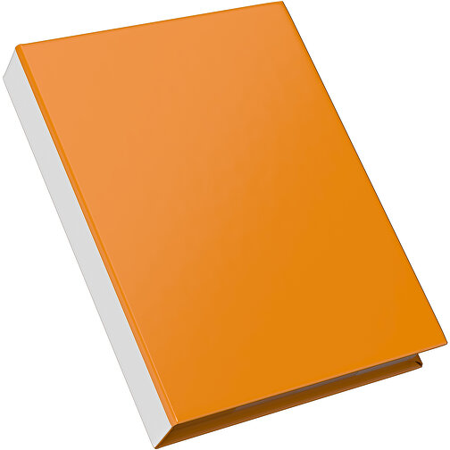 Hardcover Haftnotiz-Set Steffen , kürbisorange / weiß, Papier, 10,50cm x 1,80cm x 7,50cm (Länge x Höhe x Breite), Bild 2