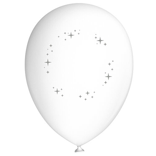 Standardluftballon In Kleinstmengen , weiss / grau, Naturkautschuk, , Bild 1