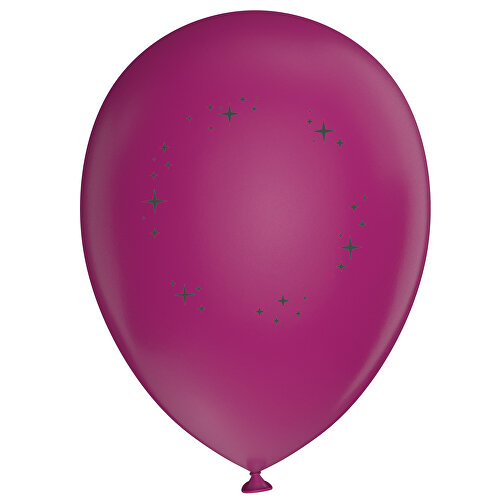 Standardluftballon In Kleinstmengen , grape violet / schwarz, Naturkautschuk, , Bild 1