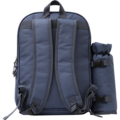 Picknick-Rucksack SMART TRIP , blau, braun, 600 / 300 Polyester / Kunststoff / Baumwolle, 43,00cm x 19,00cm x 37,00cm (Länge x Höhe x Breite), Bild 3