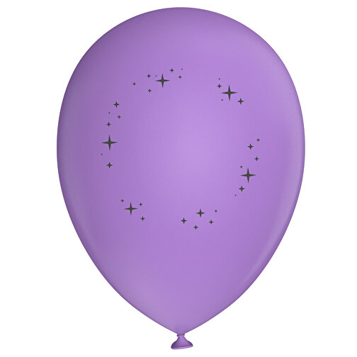 Standardluftballon In Kleinstmengen , violett / schwarz, Naturkautschuk, , Bild 1