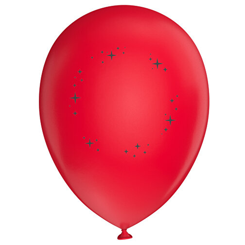 Standardluftballon In Kleinstmengen , rot / schwarz, Naturkautschuk, , Bild 1