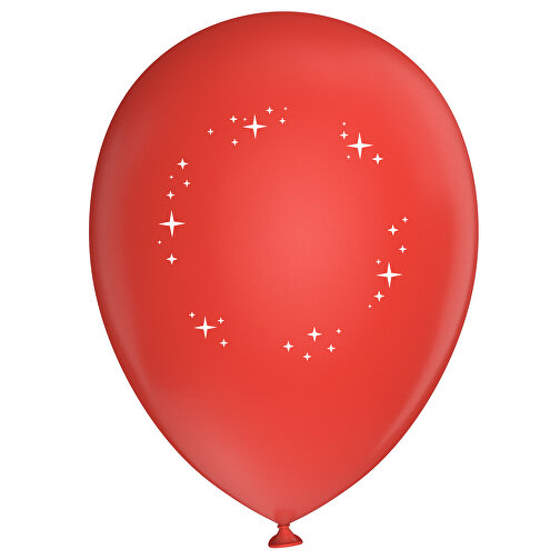 Standardluftballon In Kleinstmengen , coral / weiß, Naturkautschuk, , Bild 1