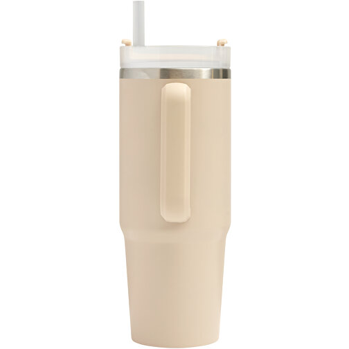 Vakuum-Trinkbecher DRINK DELUXE , beige, Edelstahl / Silikon / Kunststoff, 24,00cm (Länge), Bild 5