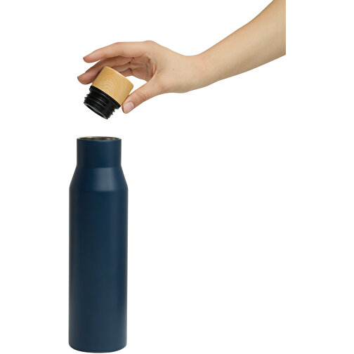 Vakuum-Trinkflasche DRINK NOBLY , marineblau, Edelstahl / Silikon / Kunststoff, 26,00cm (Länge), Bild 7