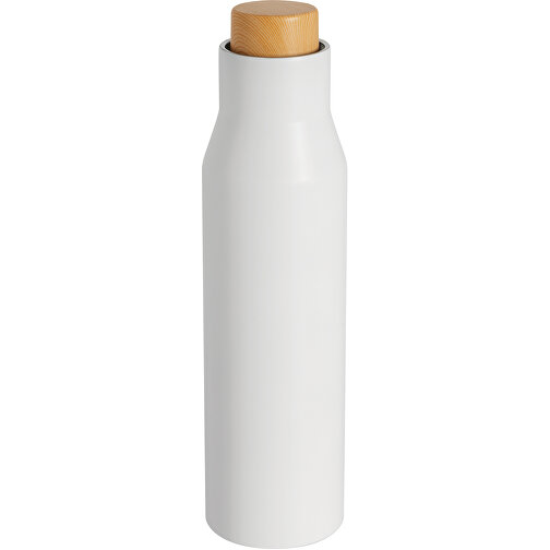 Vakuum-Trinkflasche DRINK NOBLY , weiß, Edelstahl / Silikon / Kunststoff, 26,00cm (Länge), Bild 1