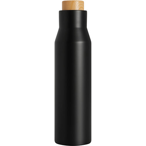 Vakuum-Trinkflasche DRINK NOBLY , schwarz, Edelstahl / Silikon / Kunststoff, 26,00cm (Länge), Bild 2