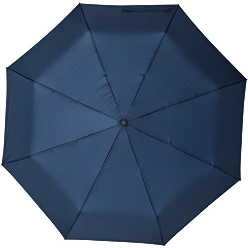 Vollautomatischer Windproof-Taschenschirm MISTRAL , marineblau, Metall / Fiberglas / Polyester, 73,00cm (Länge), Bild 2