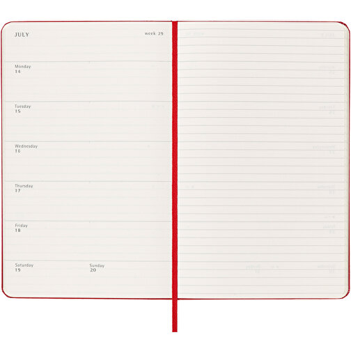 Moleskine Hardcover 12 måneders ugekalender L, Billede 6