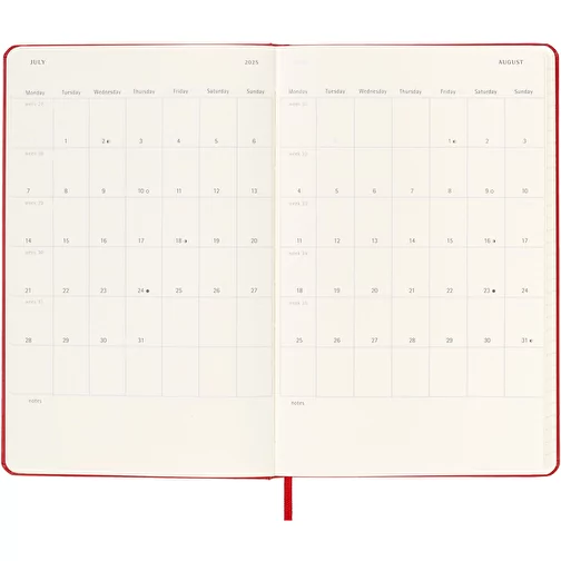 Moleskine L hard cover 12 måneders ugekalender, Billede 7