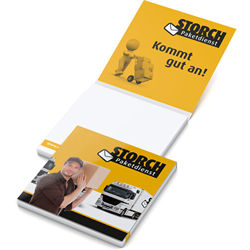 Copertina per note adesive in cartone personalizzato bestseller, 72 x 72 mm, copertina morbida opaca, Immagine 1