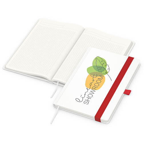 Cuaderno Match-Book verde+azul A5 Cover-Star reciclado mate, rojo, Imagen 1