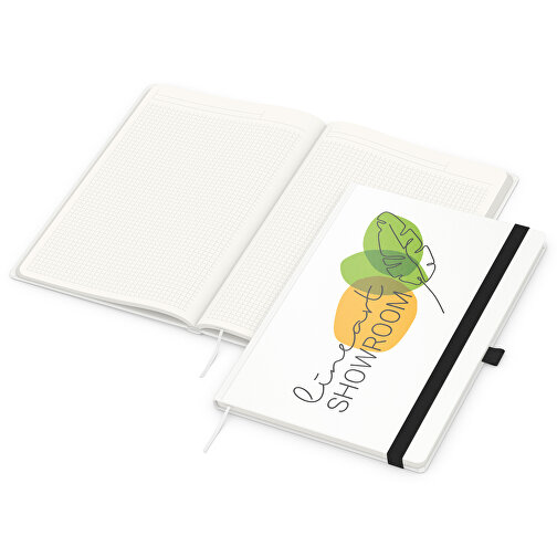 Quaderno Match-Book verde+blu A4 Cover-Star riciclato opaco, nero, Immagine 1