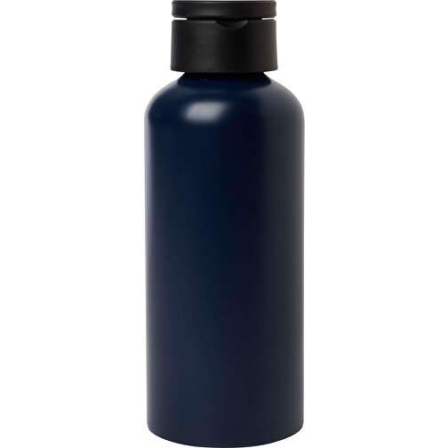 Trinity 600 Ml RCS-zertifizierte Wasserflasche Aus Recyceltem Aluminium Mit RPET-Deckel , navy blue, Recycled Aluminium, Recycelter PP Kunststoff, 7,30cm x 19,30cm x 7,30cm (Länge x Höhe x Breite), Bild 3