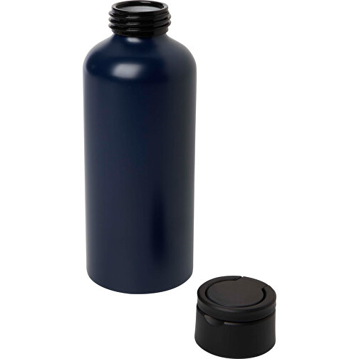 Trinity 600 Ml RCS-zertifizierte Wasserflasche Aus Recyceltem Aluminium Mit RPET-Deckel , navy blue, Recycled Aluminium, Recycelter PP Kunststoff, 7,30cm x 19,30cm x 7,30cm (Länge x Höhe x Breite), Bild 5