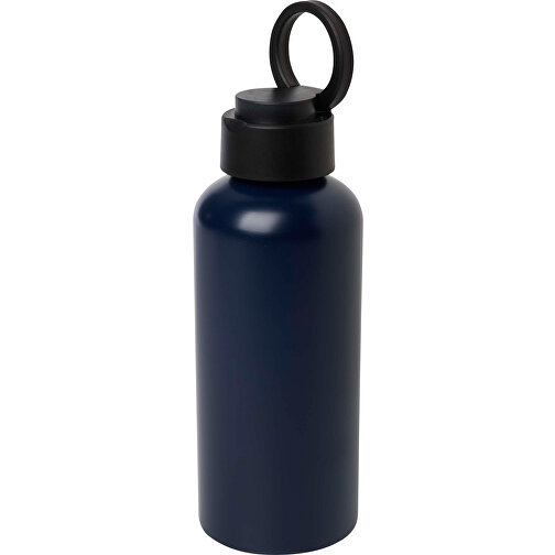 Trinity 600 Ml RCS-zertifizierte Wasserflasche Aus Recyceltem Aluminium Mit RPET-Deckel , navy blue, Recycled Aluminium, Recycelter PP Kunststoff, 7,30cm x 19,30cm x 7,30cm (Länge x Höhe x Breite), Bild 6