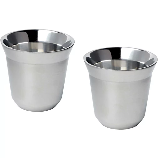 Ensemble de tasses à espresso en acier inoxydable Duo de 80 ml certifié RCS, Image 5