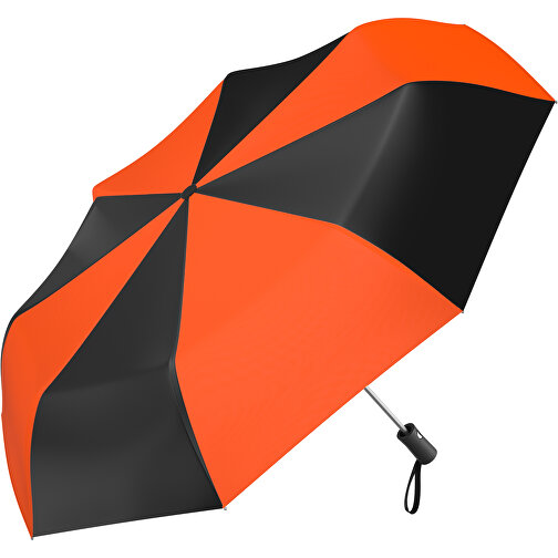 Regenschirm AO Paris , schwarz / orange, 100% Polyester pongee, 31,00cm (Länge), Bild 1