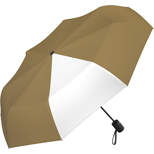 Regenschirm AOC Hamburg , gold / weiß, 100% Polyester Pongee, 30,00cm (Länge), Bild 1