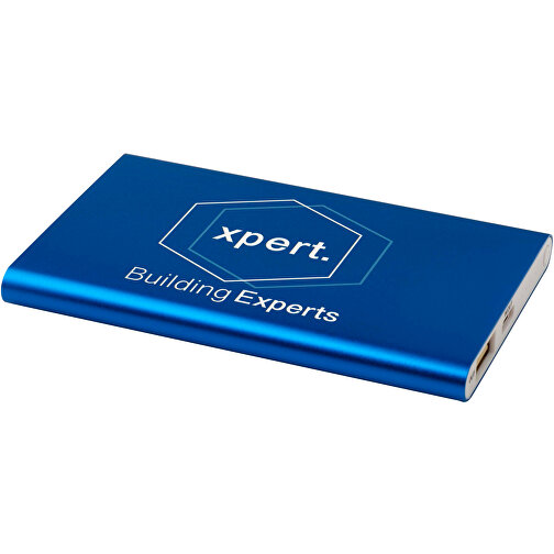 Pep 4000 MAh Type-C Powerbank Aus Recyceltem Aluminium , royalblau, Recycled Aluminium, 11,00cm x 1,00cm x 6,80cm (Länge x Höhe x Breite), Bild 2