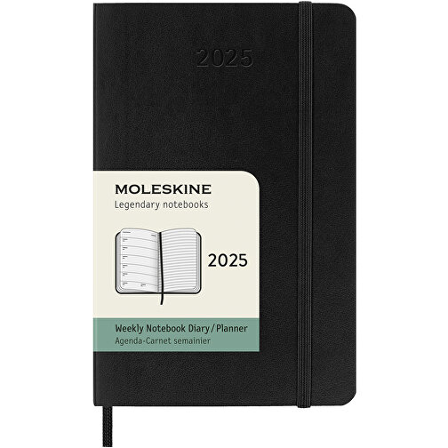 Moleskine Softcover 12 Monate Wochenkalender, Pocket-Format , schwarz, FSC certified paper, 14,00cm x 9,00cm (Länge x Breite), Bild 1