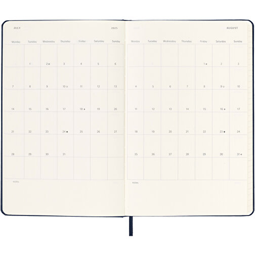 Moleskine Hardcover 12 Monate Wochenkalender L Horizontal , schwarz, PP Kunststoff, FSC certified paper, 13,00cm x 21,00cm x 1,40cm (Länge x Höhe x Breite), Bild 7