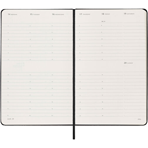 Moleskine Hardcover 12 måneders ugekalender L lodret, Billede 5