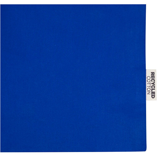 Madras 140 G/m² Baumwoll Tragetasche Mit Seitenfalten Aus GRS Recycelter Baumwolle , royalblau, GRS-zertifizierte, recycelte Baumwolle, 140 g/m2, 38,00cm x 41,00cm x 8,50cm (Länge x Höhe x Breite), Bild 6