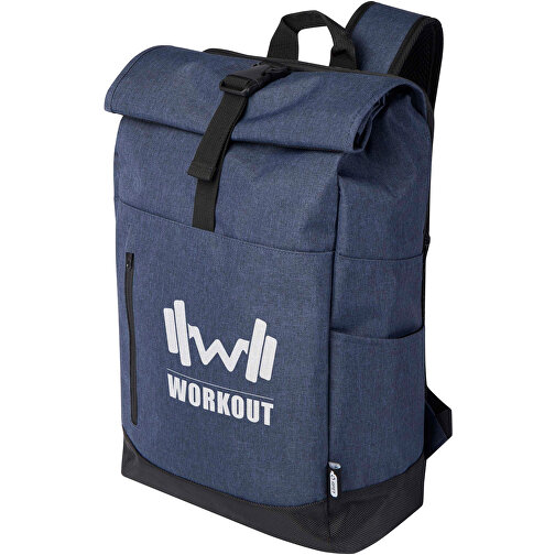 Hoss 15,6' Rolltop Laptop-Rucksack 12L , heather navy, Polyester, 300D Polyester, 25,00cm x 43,00cm x 14,00cm (Länge x Höhe x Breite), Bild 2