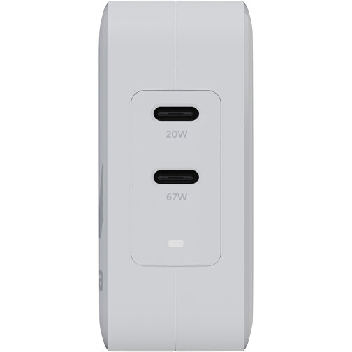 Xtorm XVC2067 GaN Ultra 67 W Reiseladegerät Mit 100 W USB-C PD-Kabel , weiss, Recycelter ABS Kunststoff, 6,70cm x 6,70cm x 3,00cm (Länge x Höhe x Breite), Bild 4