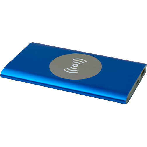 Juice 4000 MAh Typ-C Kabellose Powerbank Aus Recyceltem Aluminium , royalblau, Recycled Aluminium, 12,00cm x 1,00cm x 6,80cm (Länge x Höhe x Breite), Bild 1