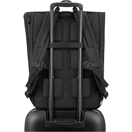 Moleskine Metro Rolltop Rucksack , schwarz, Rilsan® Polyamid, 32,00cm x 19,70cm x 13,00cm (Länge x Höhe x Breite), Bild 6