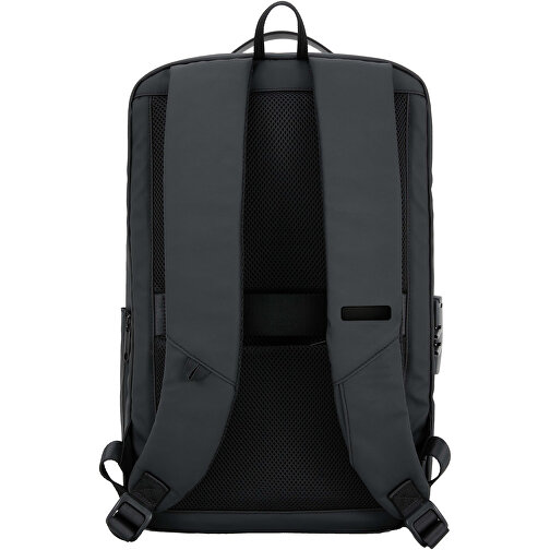 SCX.design L12  Shield Rucksack Mit Eingebauter 10.000 MAh Powerbank Und 3-in-1 Ladekabel , schwarz, Recycelter PET Kunststoff, EVA Kunststoff, 44,50cm x 44,00cm x 13,00cm (Länge x Höhe x Breite), Bild 3