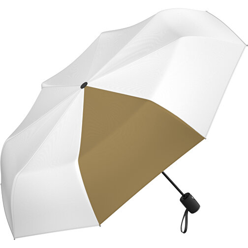 Regenschirm AOC Hamburg , weiß / gold, 100% Polyester Pongee, 30,00cm (Länge), Bild 1