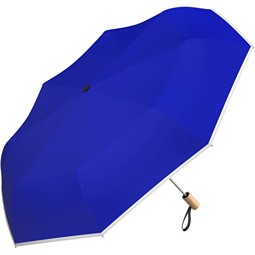 Regenschirm AO Berlin , weiß / blau, 100% Polyester pongee, 31,00cm (Länge), Bild 1