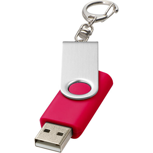 Rotate Mit Schlüsselanhänger USB-Stick , magenta MB , 65 GB , Kunststoff, Aluminium MB , 5,80cm x 1,90cm x 1,00cm (Länge x Höhe x Breite), Bild 1