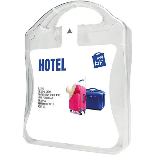 MyKit Hotel , weiss, PP Kunststoff, 10,00cm x 13,40cm x 3,00cm (Länge x Höhe x Breite), Bild 1