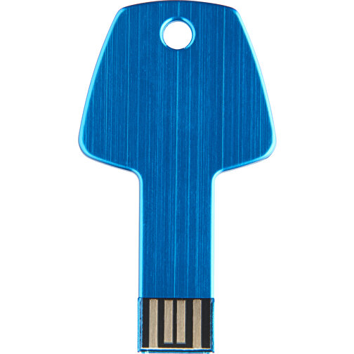 USB-Stick Schlüssel , hellblau MB , 65 GB , Aluminium MB , 5,70cm x 3,20cm x 0,30cm (Länge x Höhe x Breite), Bild 4